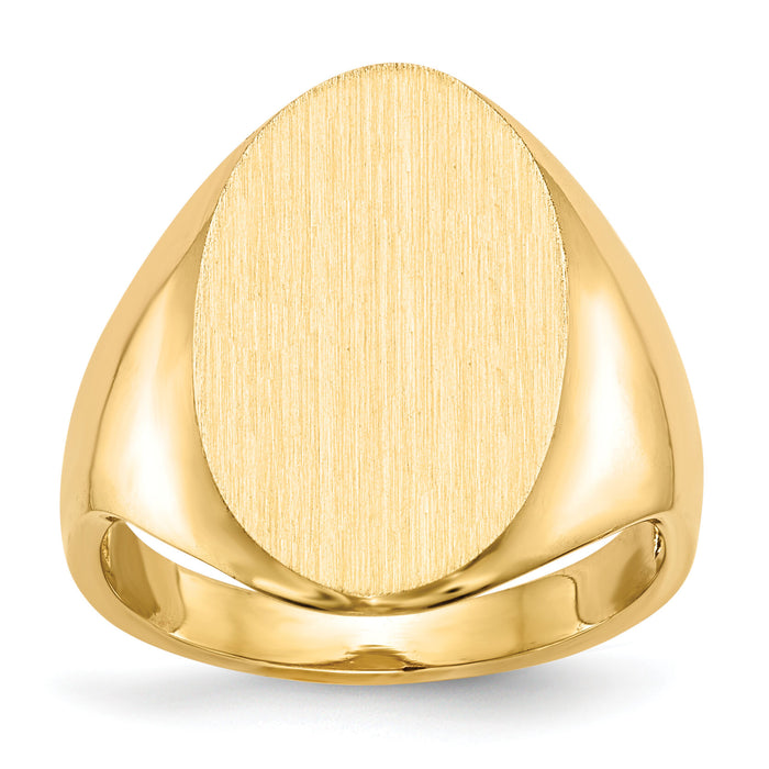 14k 12.0x17.0mm Open Back Signet Ring-RS187