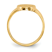 14k 9.0x14.5mm Closed Back Signet Ring-RS188