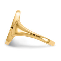 14k 9.0x14.5mm Closed Back Signet Ring-RS188