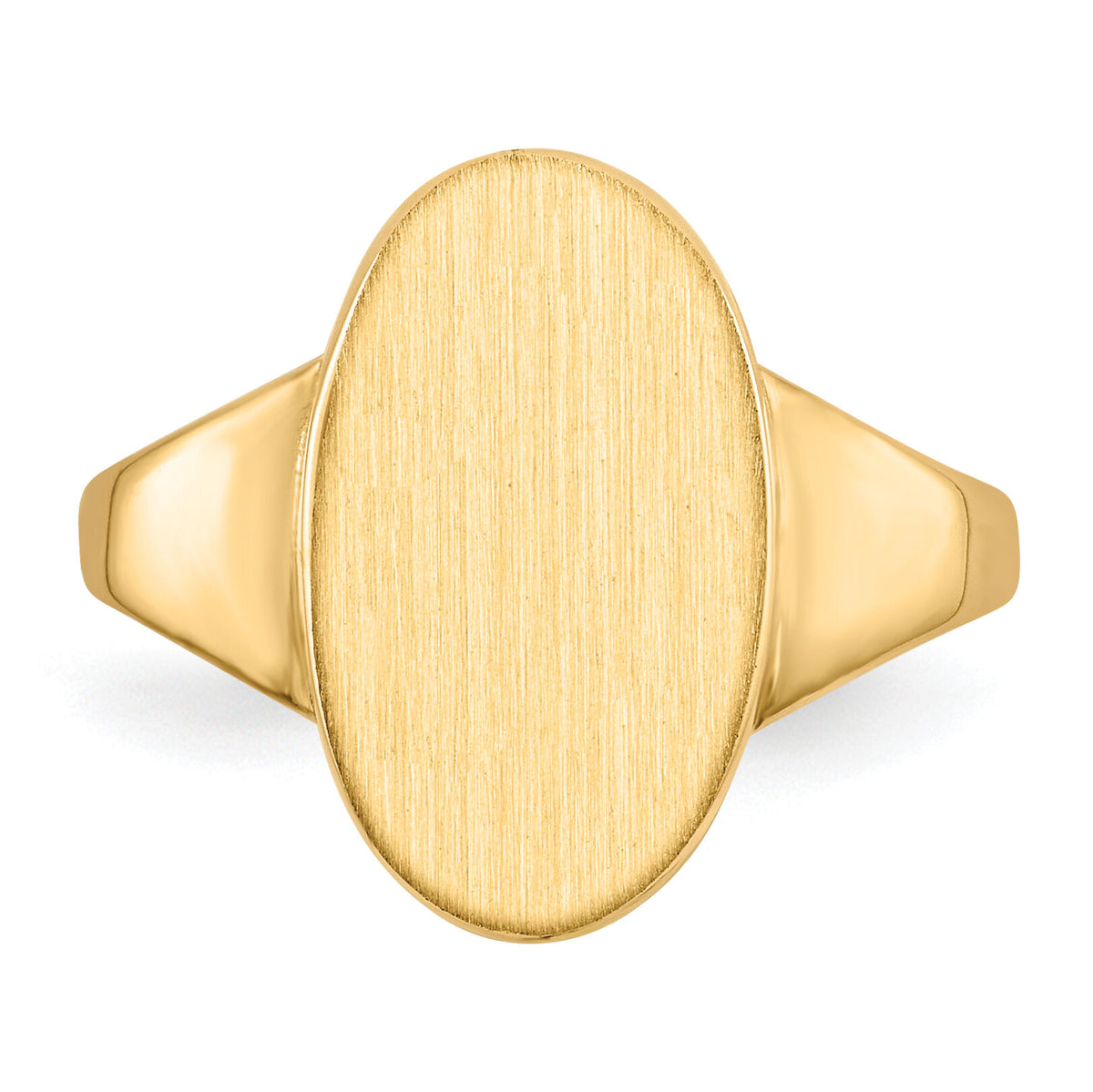14k 9.0x14.5mm Closed Back Signet Ring-RS188