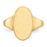 14k 9.0x14.5mm Closed Back Signet Ring-RS188