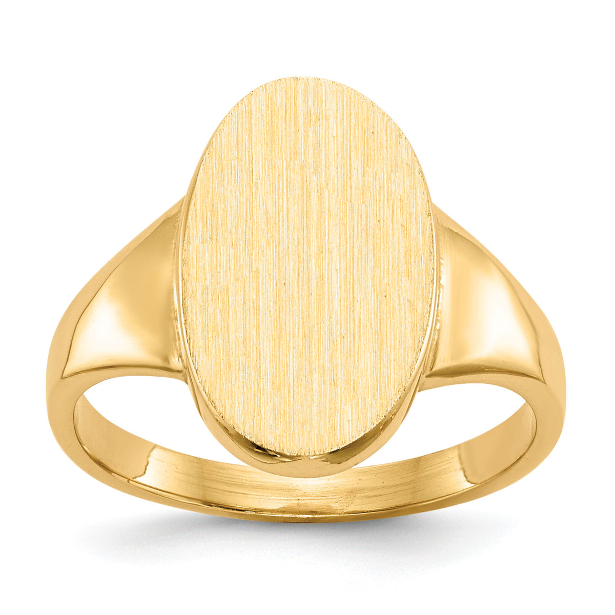 14k 9.0x14.5mm Closed Back Signet Ring-RS188