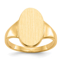 14k 9.0x14.5mm Closed Back Signet Ring-RS188