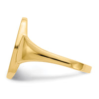 14k 9.0x14.5mm Open Back Signet Ring-RS189