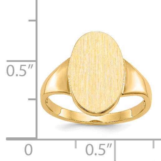 14k 9.0x14.5mm Open Back Signet Ring-RS189