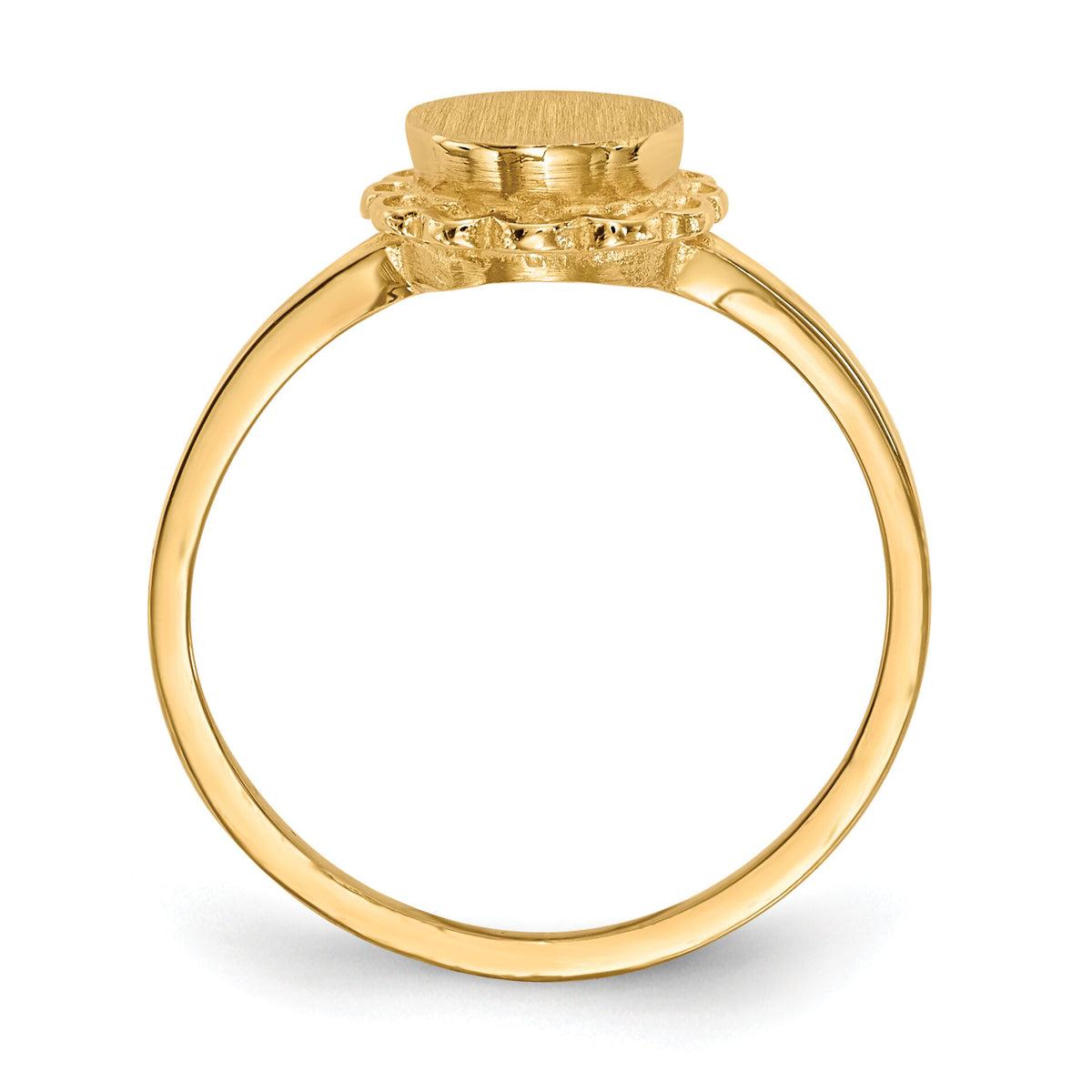 14k 6.5x7.0mm Open Back Signet Ring-RS190