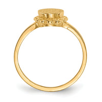 14k 6.5x7.0mm Open Back Signet Ring-RS190
