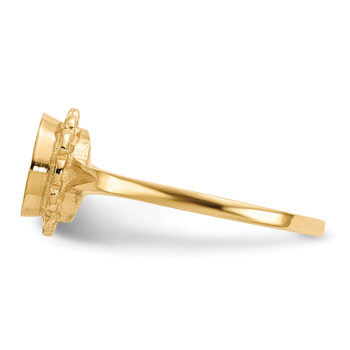 14k 6.5x7.0mm Open Back Signet Ring-RS190