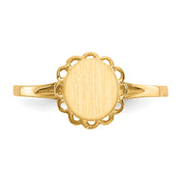 14k 6.5x7.0mm Open Back Signet Ring-RS190
