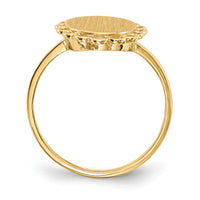 14k 8.5x9.0mm Open Back Signet Ring-RS191