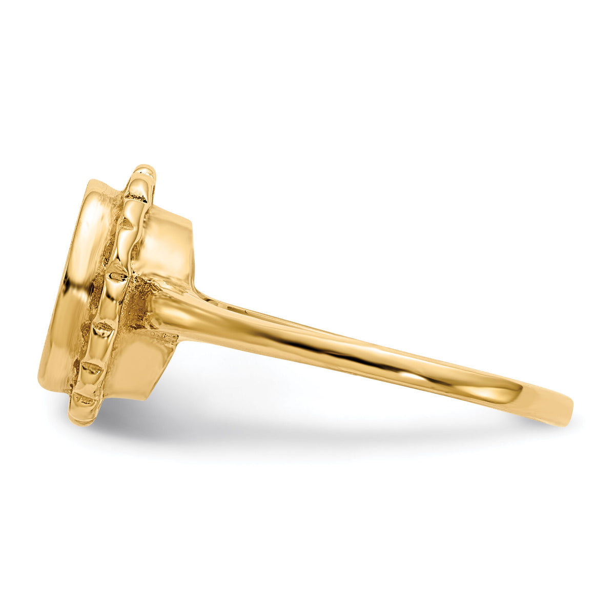 14k 8.5x9.0mm Open Back Signet Ring-RS191