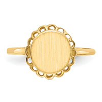 14k 8.5x9.0mm Open Back Signet Ring-RS191
