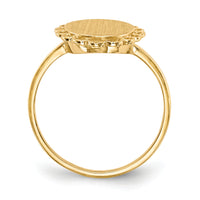 14k 9.0x12.0mm Open Back Signet Ring-RS192