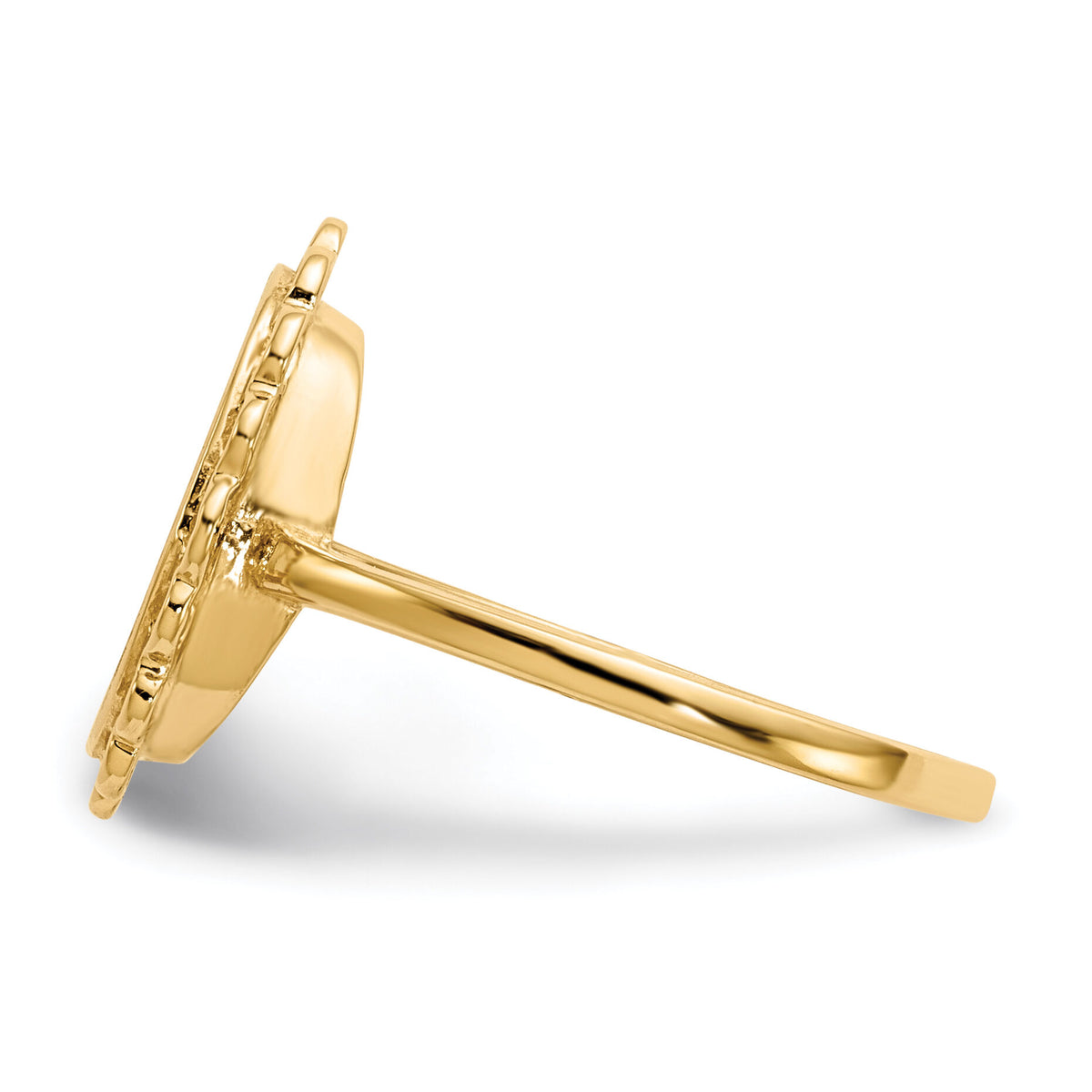 14k 9.0x12.0mm Open Back Signet Ring-RS192