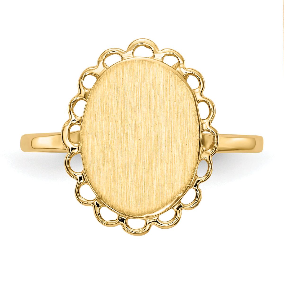 14k 9.0x12.0mm Open Back Signet Ring-RS192