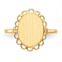 14k 9.0x12.0mm Open Back Signet Ring-RS192