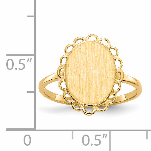 14k 9.0x12.0mm Open Back Signet Ring-RS192