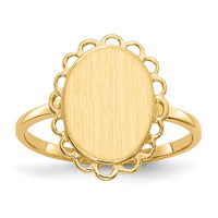 14k 9.0x12.0mm Open Back Signet Ring-RS192
