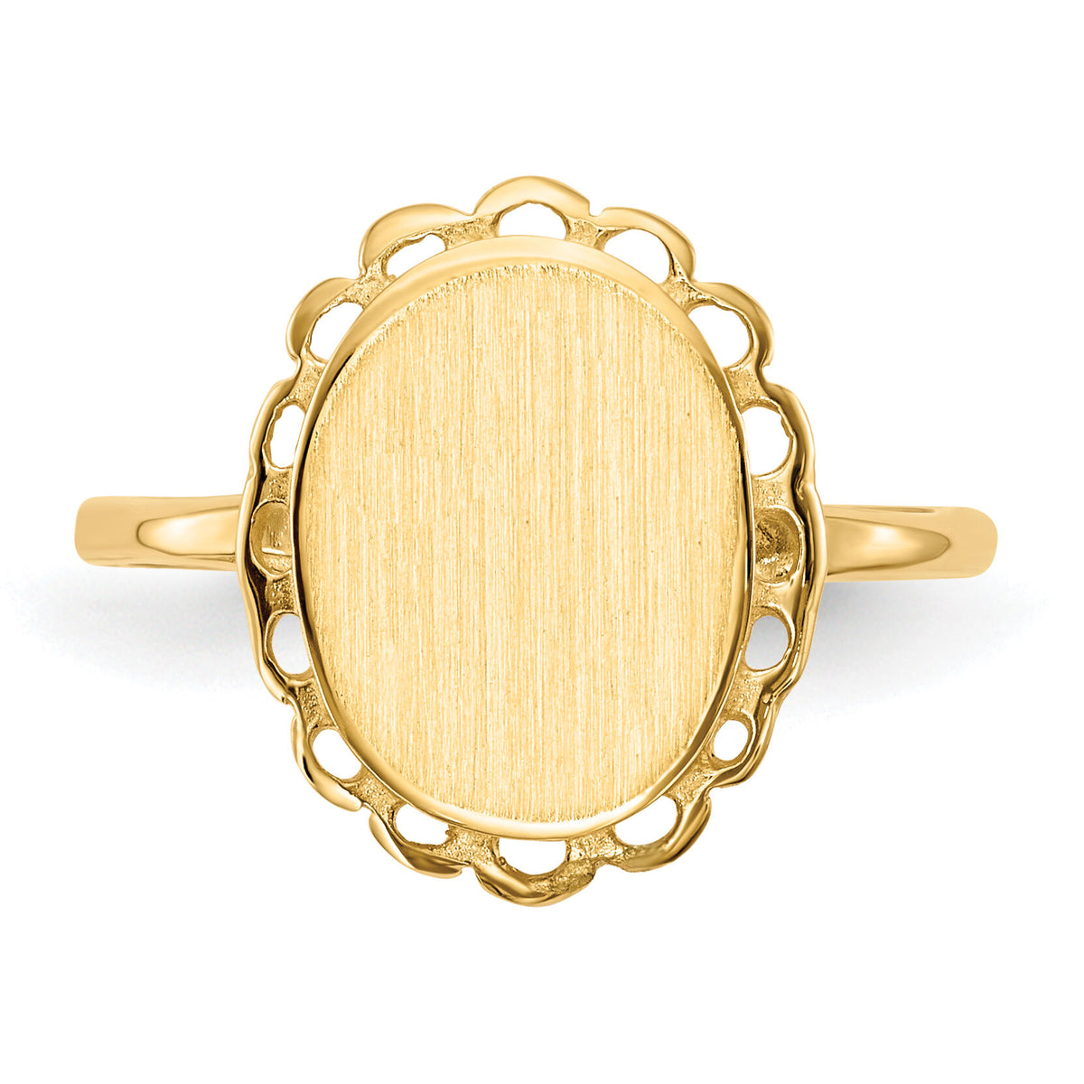 14k 9.0x11.5mm Open Back Signet Ring-RS193