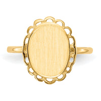 14k 9.0x11.5mm Open Back Signet Ring-RS193