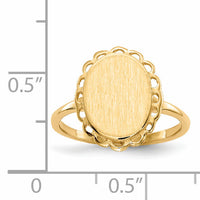 14k 9.0x11.5mm Open Back Signet Ring-RS193