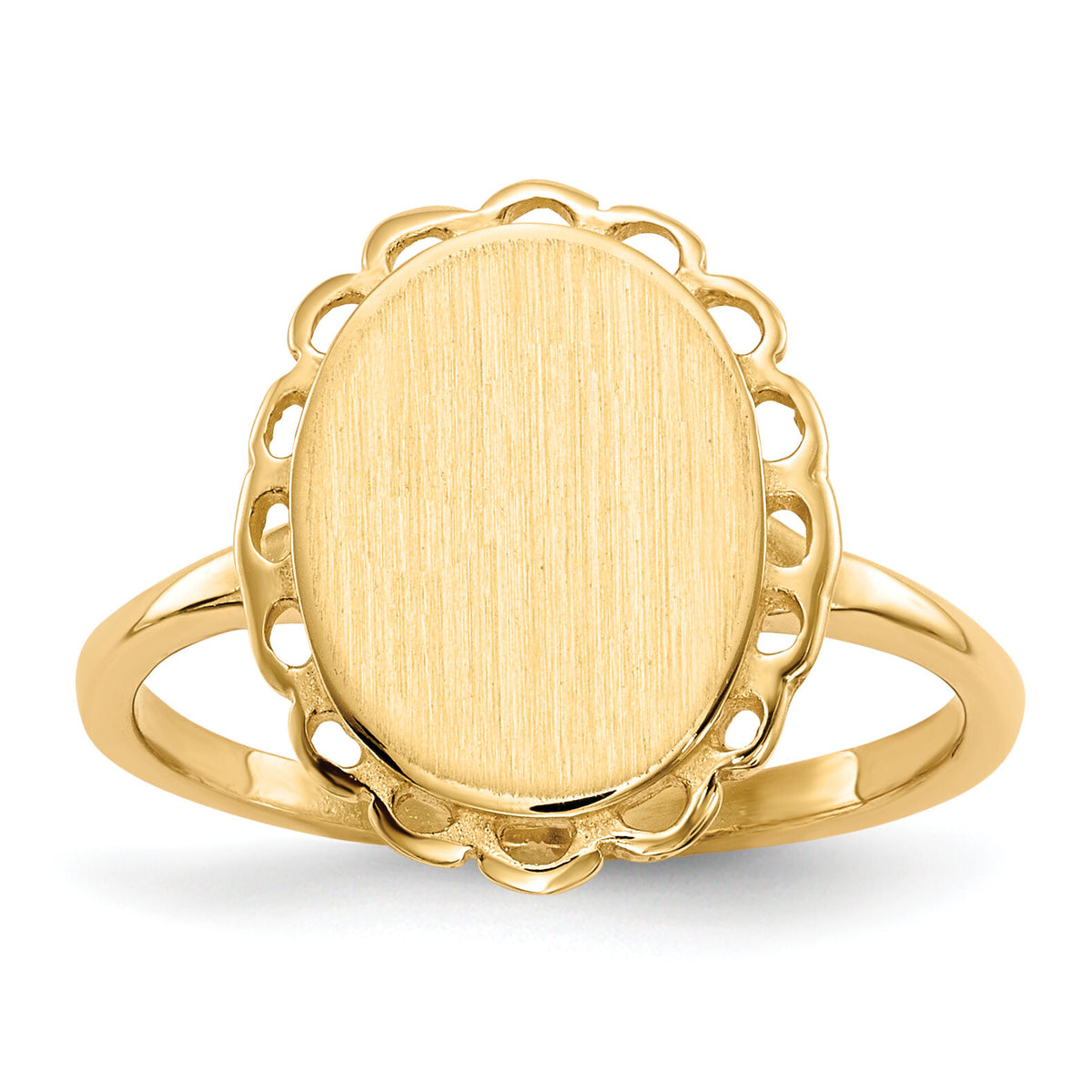 14k 9.0x11.5mm Open Back Signet Ring-RS193