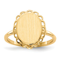 14k 9.0x11.5mm Open Back Signet Ring-RS193