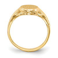 14k 8.5x6.5mm Open Back Child's Signet Ring-RS194