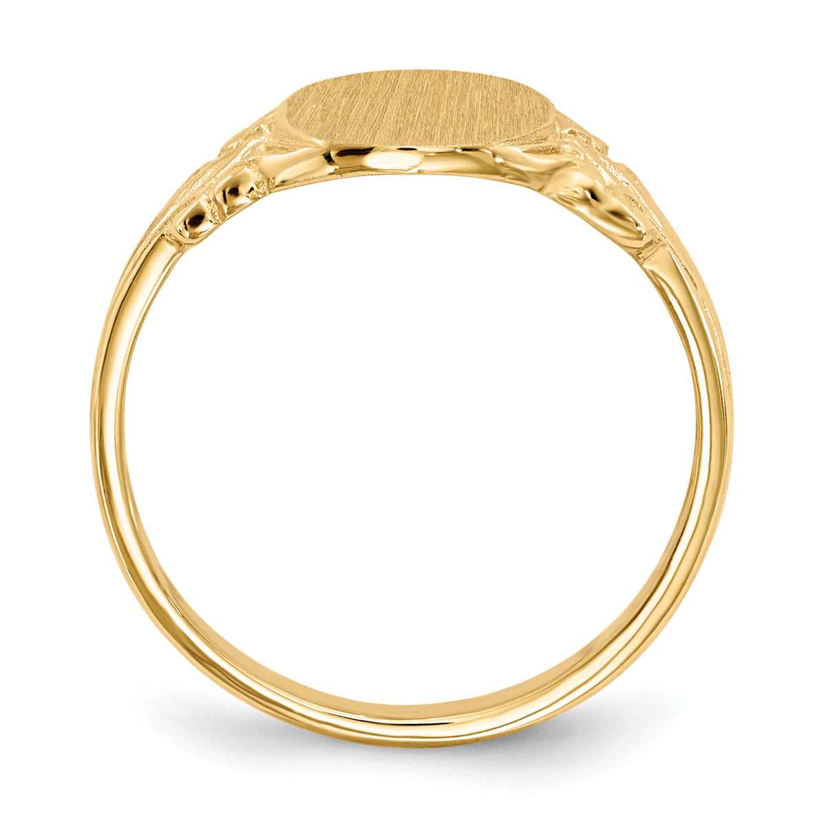 14k 8.0x10.0mm Open Back Signet Ring-RS195