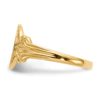 14k 8.0x10.0mm Open Back Signet Ring-RS195
