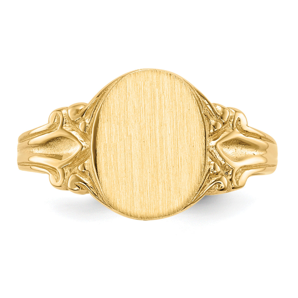 14k 8.0x10.0mm Open Back Signet Ring-RS195