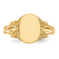 14k 8.0x10.0mm Open Back Signet Ring-RS195