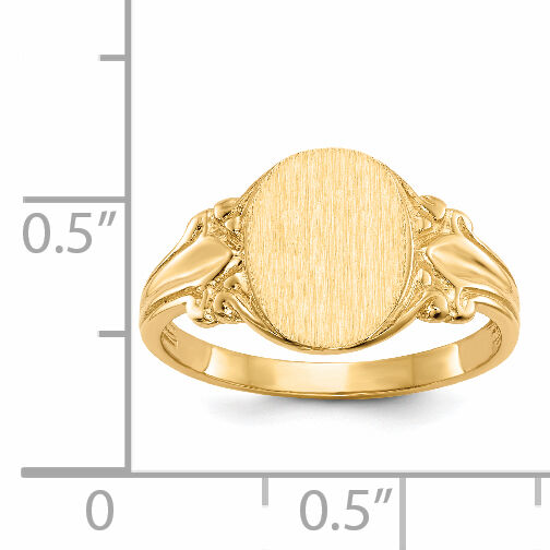 14k 8.0x10.0mm Open Back Signet Ring-RS195