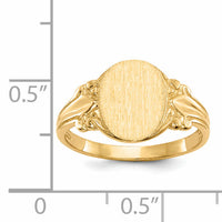14k 8.0x10.0mm Open Back Signet Ring-RS195