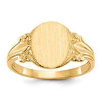 14k 8.0x10.0mm Open Back Signet Ring-RS195