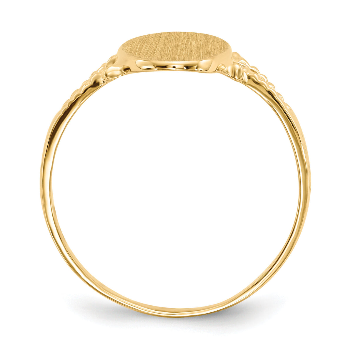 14k 8.5x14.0mm Closed Back Signet Ring-RS196