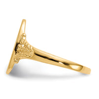 14k 8.5x14.0mm Closed Back Signet Ring-RS196