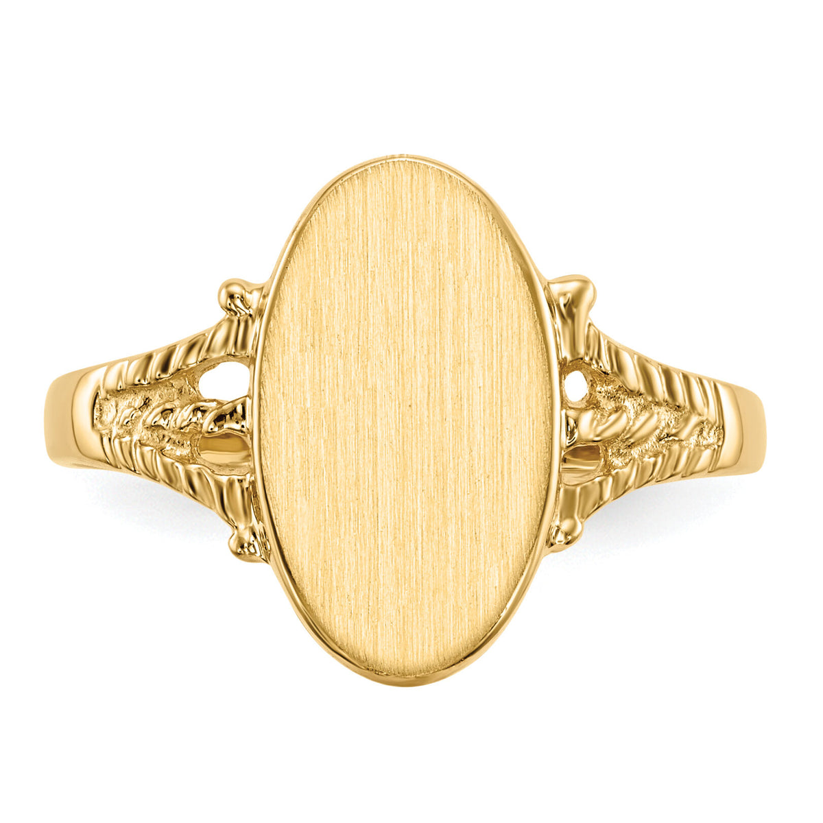 14k 8.5x14.0mm Closed Back Signet Ring-RS196