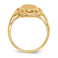 14k 7.5x10.5mm Open Back Signet Ring-RS197