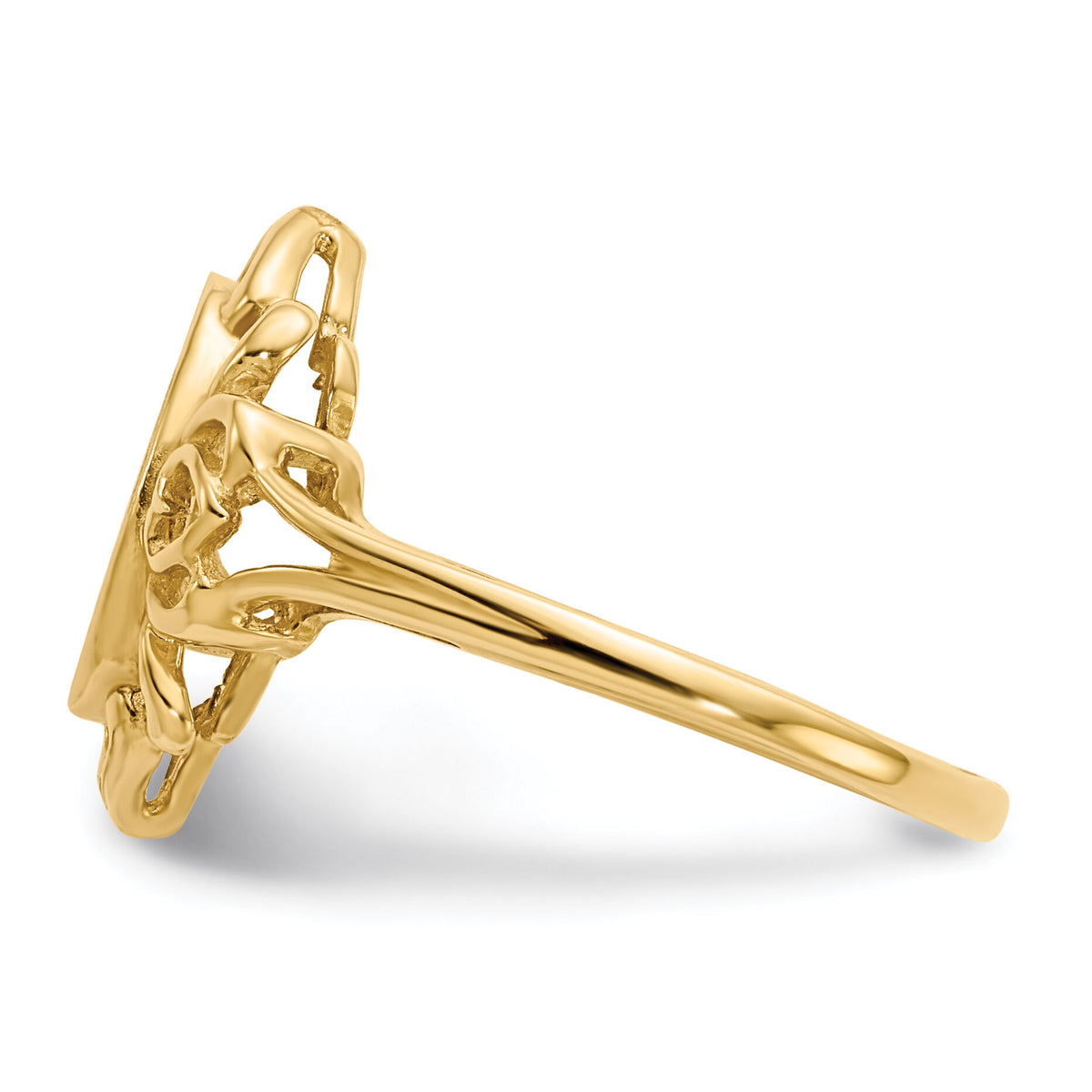 14k 7.5x10.5mm Open Back Signet Ring-RS197