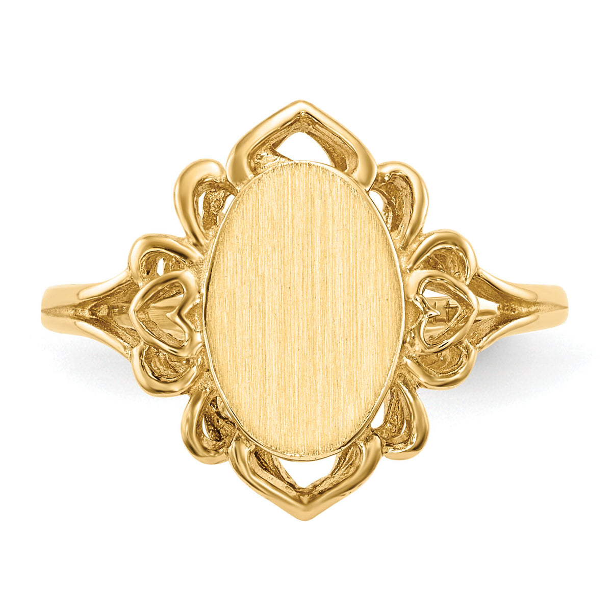 14k 7.5x10.5mm Open Back Signet Ring-RS197
