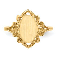 14k 7.5x10.5mm Open Back Signet Ring-RS197