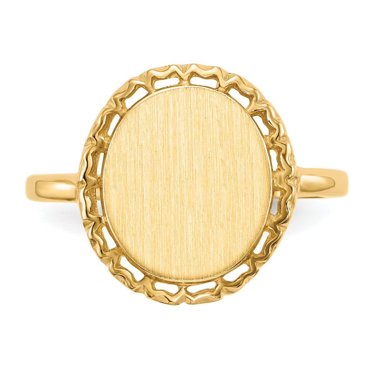 14k 11.0x12.5mm Open Back Signet Ring-RS198