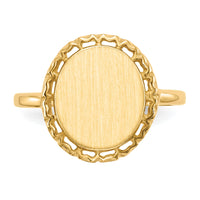 14k 11.0x12.5mm Open Back Signet Ring-RS198