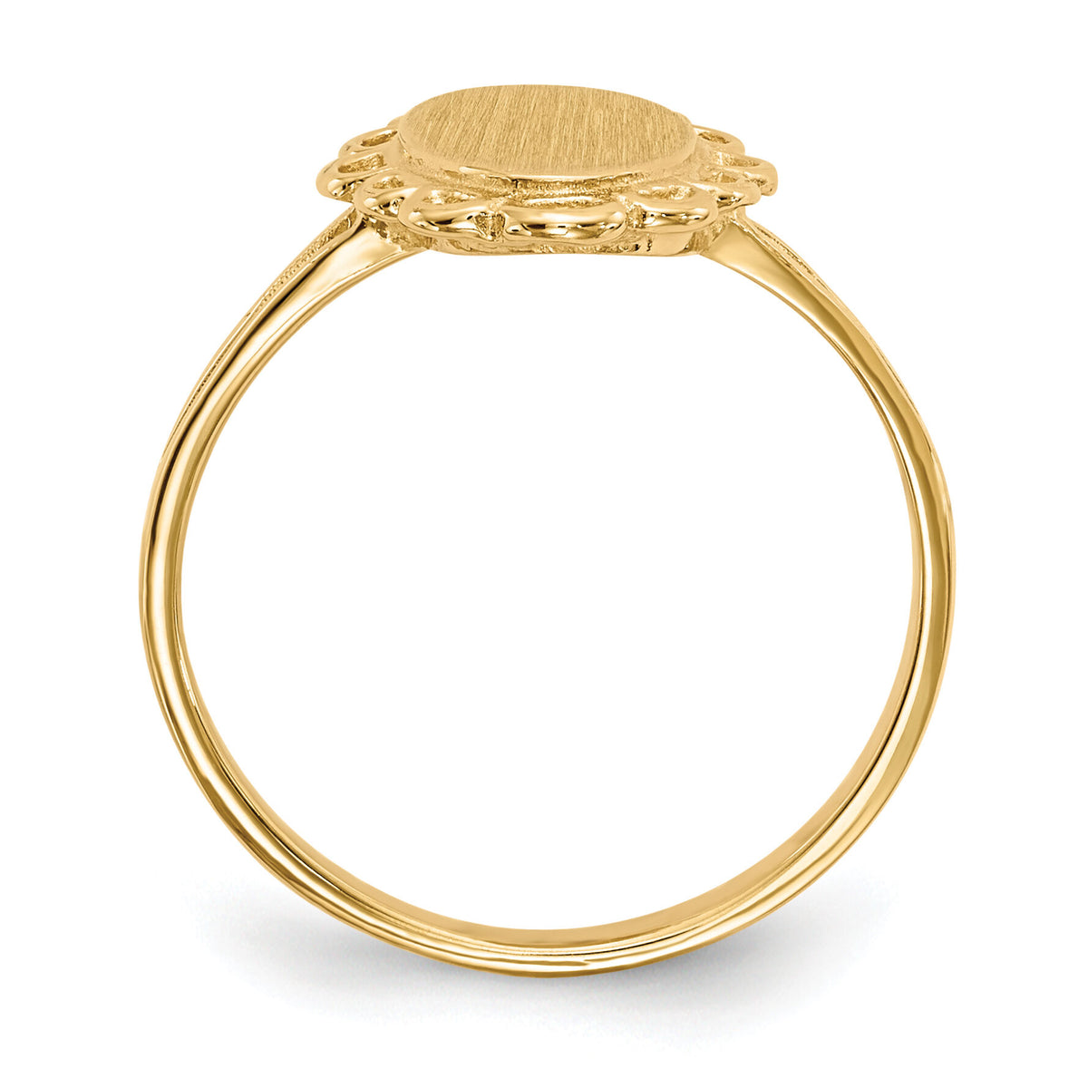 14k 7.0x13.0mm Open Back Signet Ring-RS200