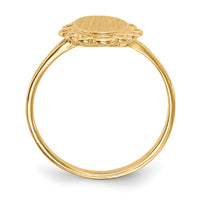 14k 7.0x13.0mm Open Back Signet Ring-RS200