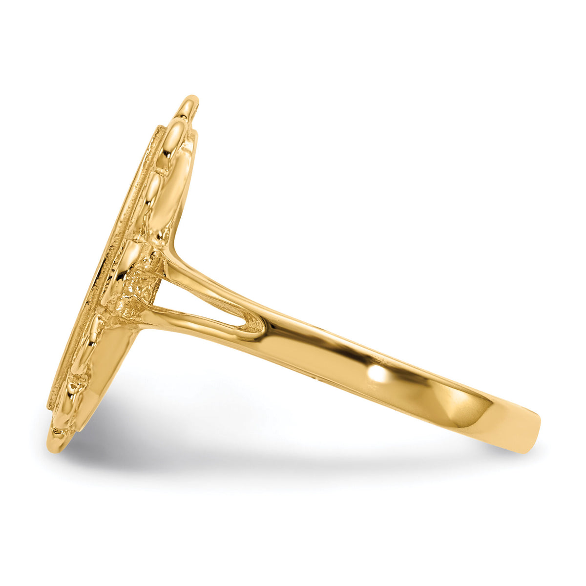 14k 7.0x13.0mm Open Back Signet Ring-RS200