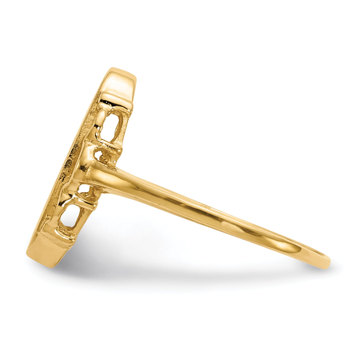 14k 7.0x14.5mm Open Back Signet Ring-RS201