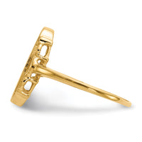 14k 7.0x14.5mm Open Back Signet Ring-RS201