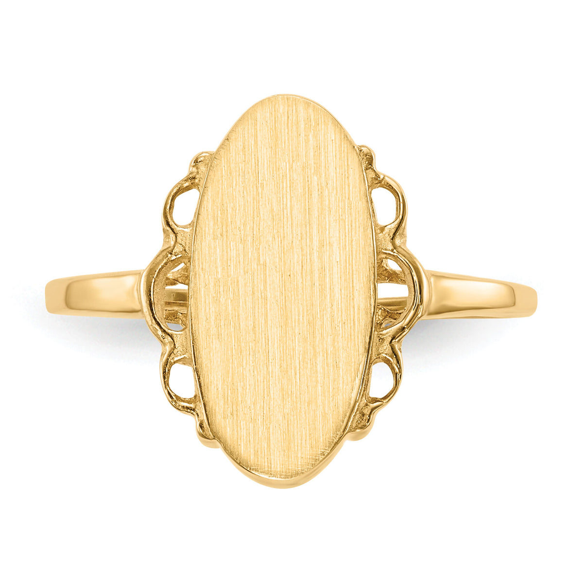 14k 7.0x14.5mm Open Back Signet Ring-RS201